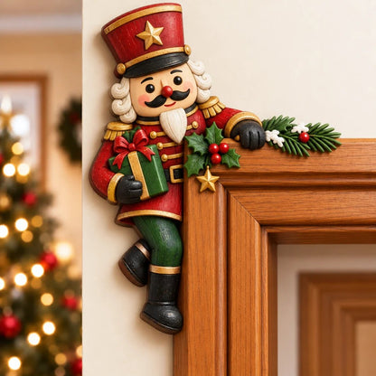 🎄🚪 Christmas Peekaboo Door Frame Corner Decor
