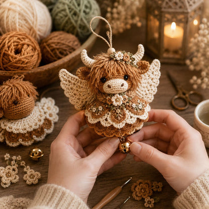 🧶 Handcrafted Angel Animal DIY Crochet Kit: Cute Guardian Ornaments! 👼✨