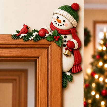 🎄🚪 Christmas Peekaboo Door Frame Corner Decor