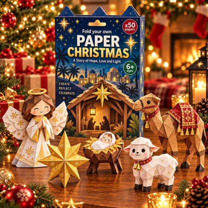 🎄✂️ Paper Christmas Craft Kit — 250 Sheets, 5 Festive Themes, DIY 3D Paper Crafts