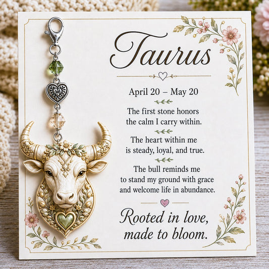 🌙💎 A small charm tailor-made for her – Zodiac Charm Commemorative Card