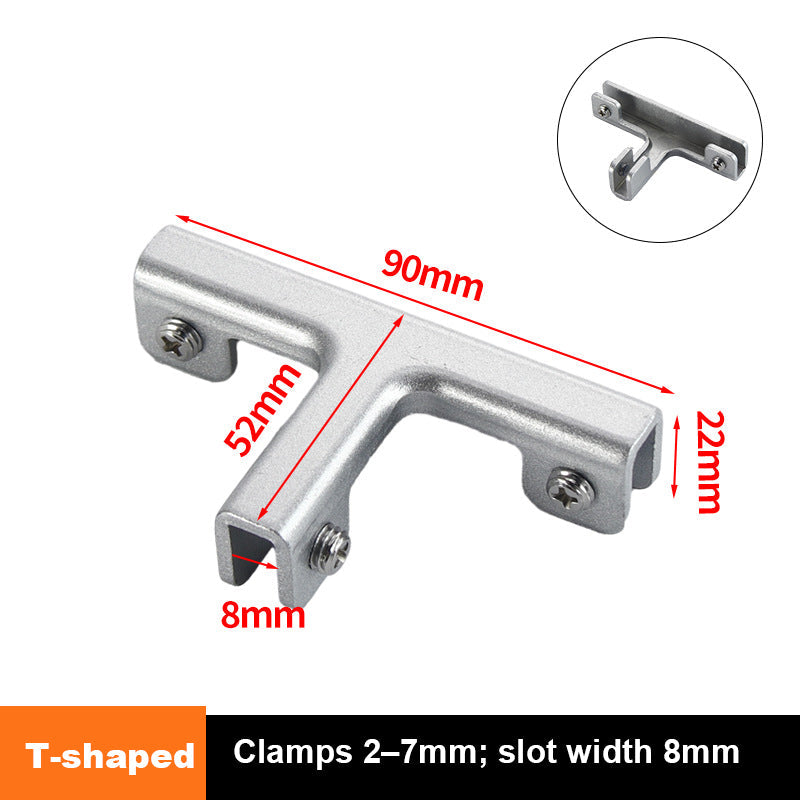 🔩 Premium Aluminium Alloy Glass Clamps: No-Drill Shelf & Panel Bracket Holder! 🛡️