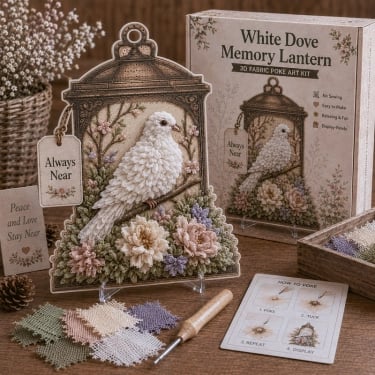 🕊️3D Fabric Memory Lantern Kit – Craft a Heartfelt Keepsake of Everlasting Love! ❤️✨