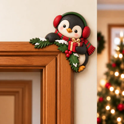🎄🚪 Christmas Peekaboo Door Frame Corner Decor