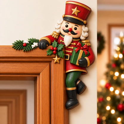 🎄🚪 Christmas Peekaboo Door Frame Corner Decor