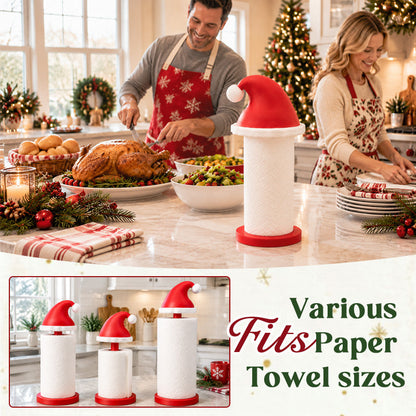 🎅Santa Hat Paper Towel Holder -- Festive 2-in-1 Kitchen Decor & Holiday Gift
