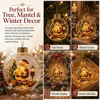 🎄 Lighted Christmas Diorama Globe Ornament: Magical Winter Wonderland Decor! 🎄