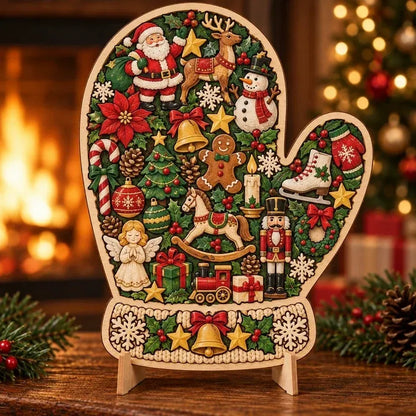 🎄🧩 Wooden Christmas Puzzle with Stand — 8 Festive Designs to Build & Display