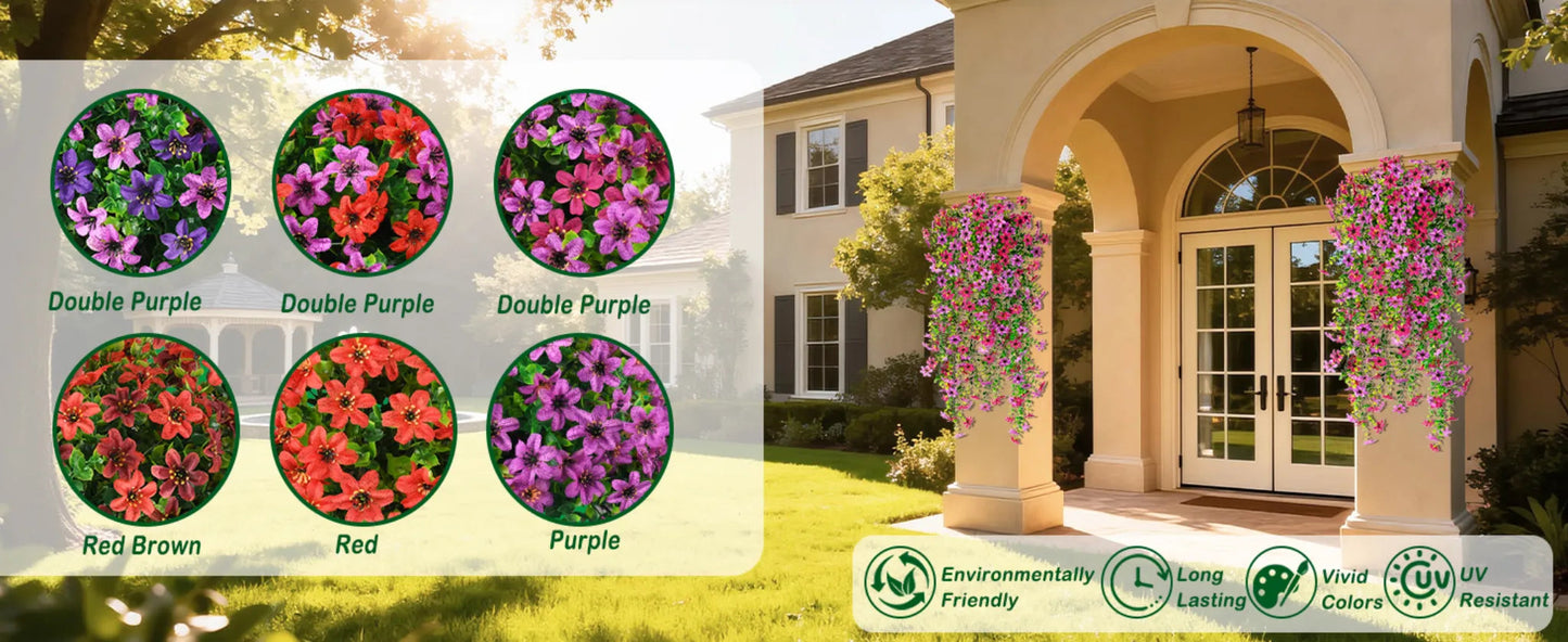 🌿 Cascading daisies & eucalyptus – UV resistant, always in bloom! ☀️