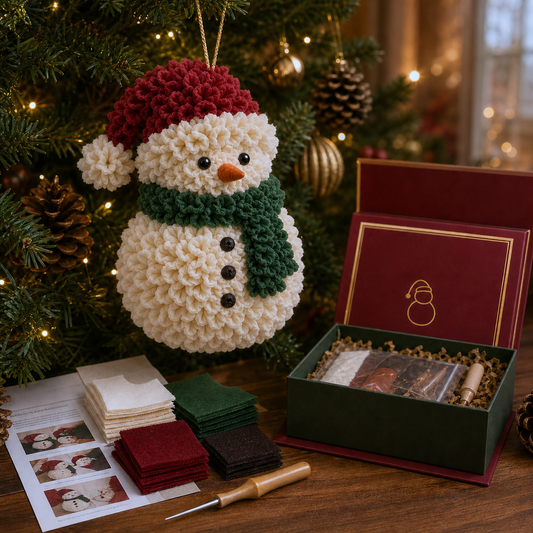 🎄🧵 One Poke at a Time — 3D Fabric Poke Christmas Ornament DIY Kit