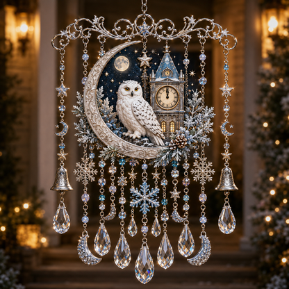 🎄 Christmas Crystal Wind Chime: Sparkling Holiday Porch & Garden Decor! ✨