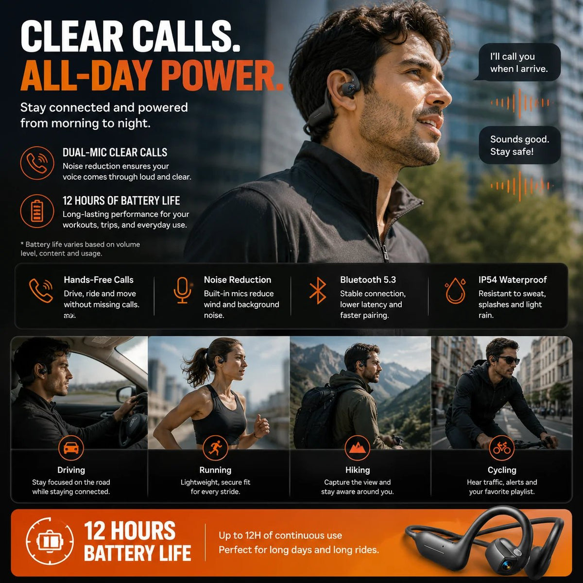 🎧 8MP Smart Camera Open-Ear Headset: Hands-Free POV Video & Audio! 🎥