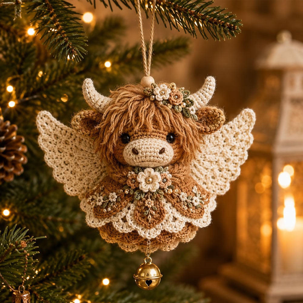 🧶 Handcrafted Angel Animal DIY Crochet Kit: Cute Guardian Ornaments! 👼✨