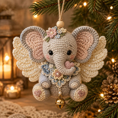🧶 Handcrafted Angel Animal DIY Crochet Kit: Cute Guardian Ornaments! 👼✨