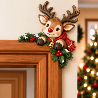 🎄🚪 Christmas Peekaboo Door Frame Corner Decor