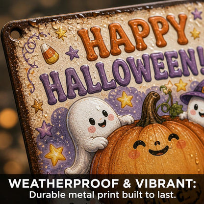 👻 Enjoy the Party! Keep the Magic Alive for Every Kid with This Vintage Halloween Porch Sign 🎃