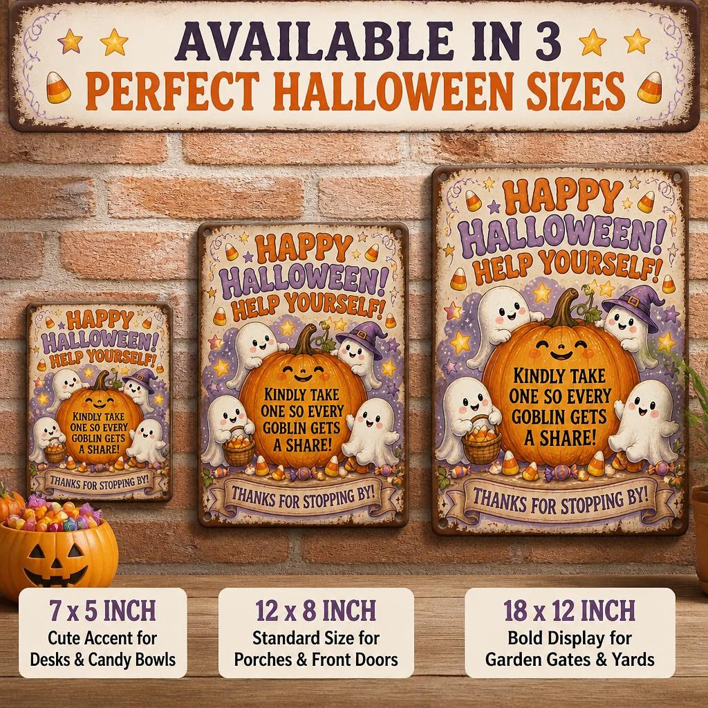 👻 Enjoy the Party! Keep the Magic Alive for Every Kid with This Vintage Halloween Porch Sign 🎃