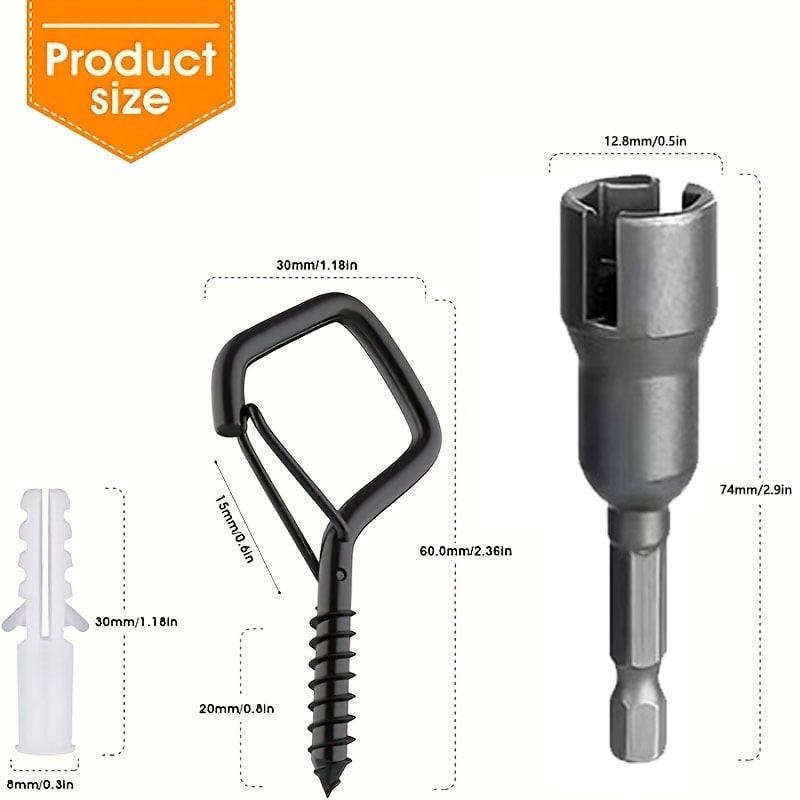 🪴 Hang plants, cups, lights, and feeders – 20 screw hooks for every room! 🏡✨