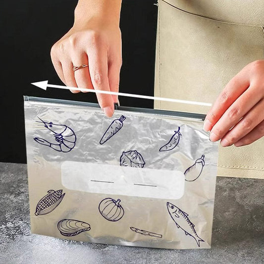✨1 for just £0.3♻️Reusable resealable aluminium foil storage bags 🥡🔒