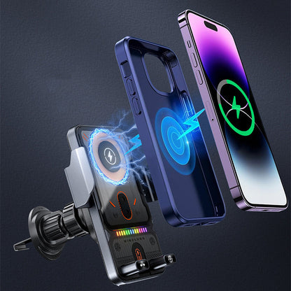 🔥HOT SALE 60% OFF🎁⚡Over 50,000 sold! 📱Smart 2-in-1 Car Rotating Mobile Phone Holder & Wireless Charger⚡