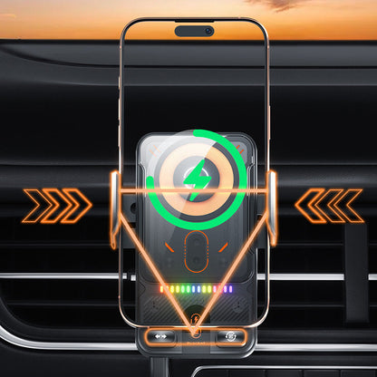 ✨2-in-1 smart car phone holder with swivel function and wireless charge