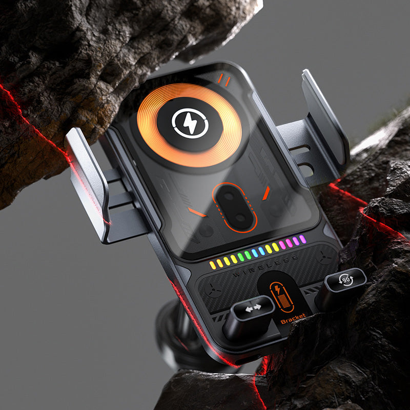 ✨2-in-1 smart car phone holder with swivel function and wireless charge