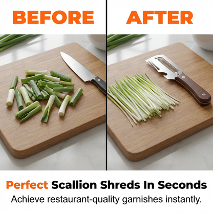 ✨ Peel, julienne and slice – three uses in one. Get your ingredients ready in seconds! ⏱️🧅