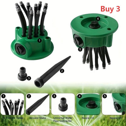 🌧️ Tired of uneven watering in the garden?🌱360° Coverage Precision Garden Irrigation Sprinkler