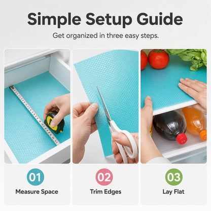 🧊 Waterproof EVA Refrigerator Shelf Liners: Food-Grade Anti-Slip Mats for Fridges & Drawers! 🧼✨