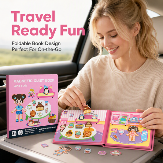 📖 Portable Magnetic Scene Book: Educational Montessori Quiet Toy for Kids! 🎨