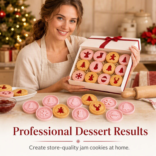 🎄🍪 3D Christmas Cookie Mould Set — 9 Festive Stamps for Holiday Baking